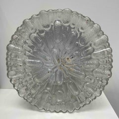 Plafoniera Leuchten a incasso con motivo a bolle di vetro trasparente, anni '60