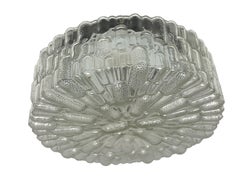 Clear Bubble Glass Pattern Massive Leuchten Flush Mount Ceiling Light, 1960s