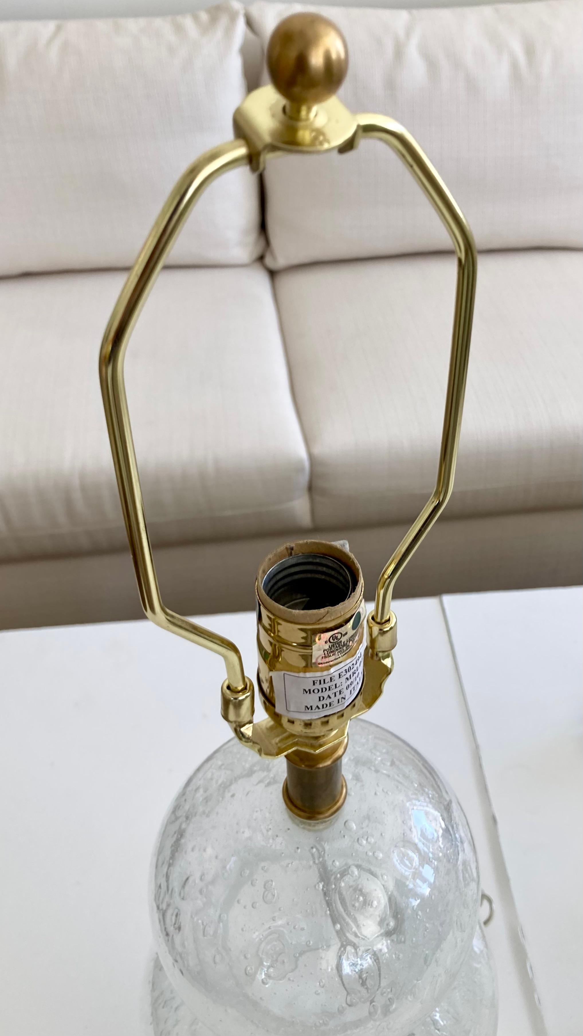 Lámparas de Sobremesa de Cristal de Murano Burbujas Transparentes con 3 Esferas, Pareja en venta 3