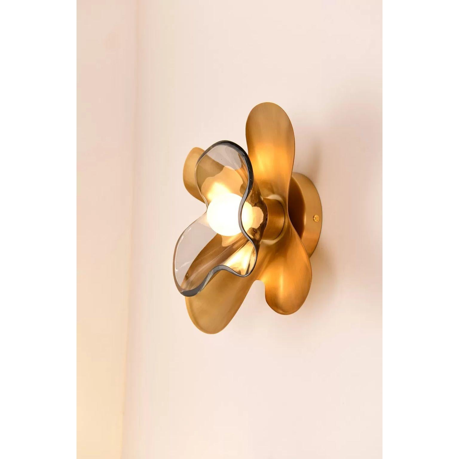Post-Modern Clear Butterfly Wall Sconce by Dainte For Sale
