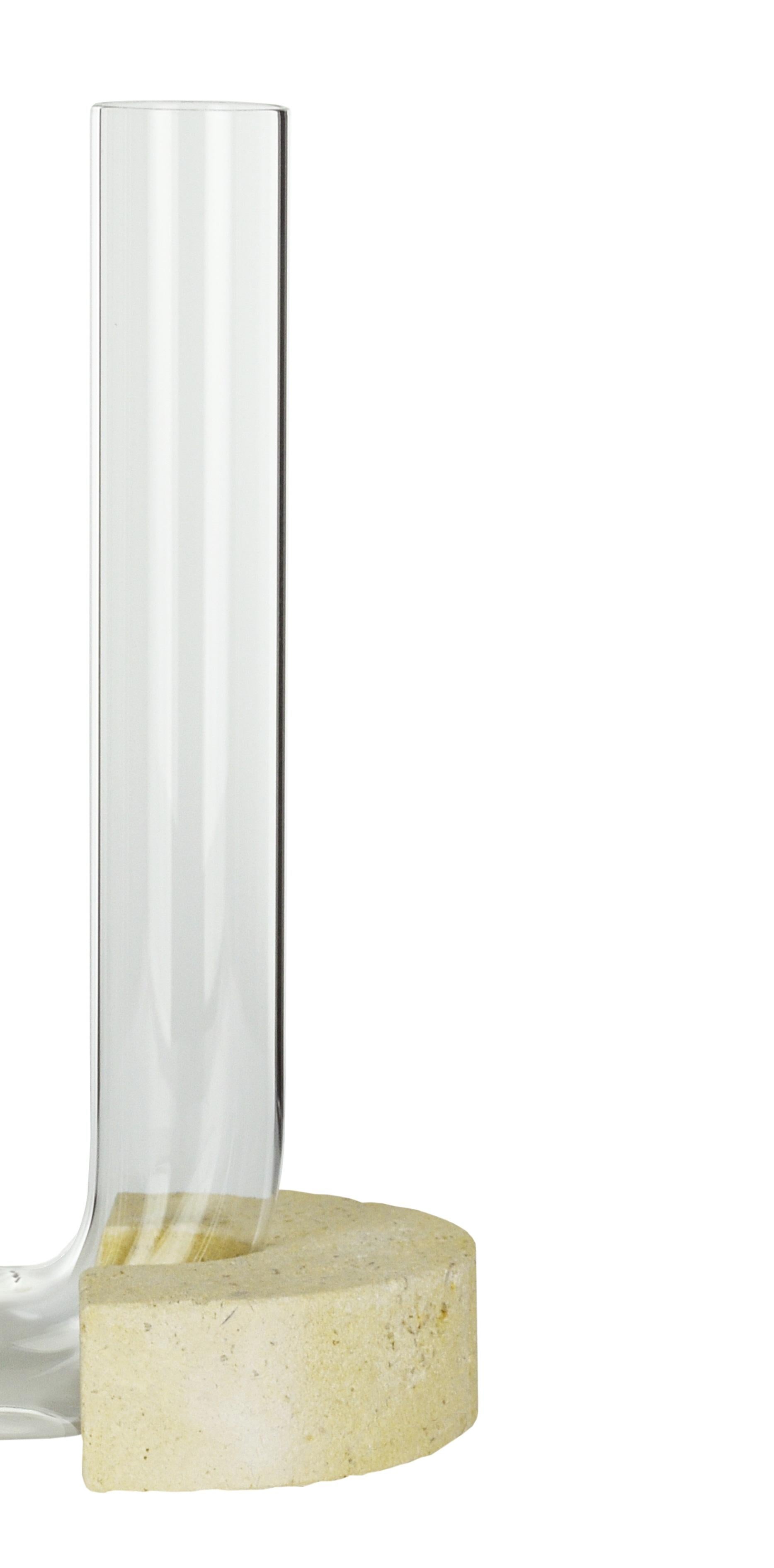 Italian Clear Cochlea Della Consapevolezza Vase by Coki Barbieri For Sale