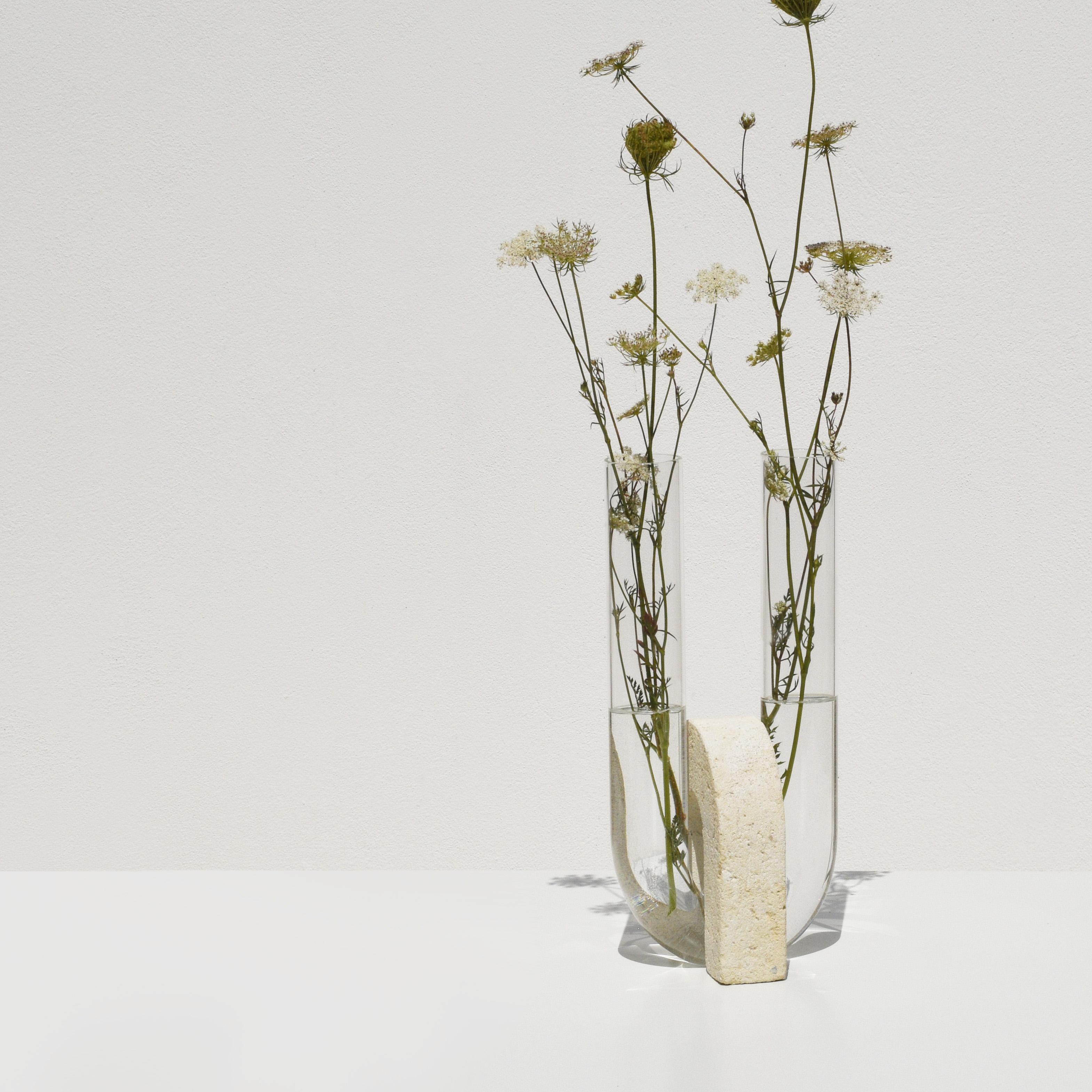 Post-Modern Clear Cochlea Della Liberazione Vase by Coki Barbieri For Sale