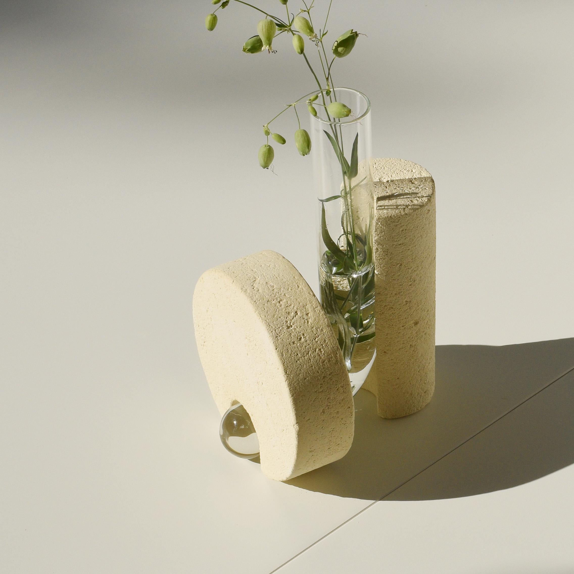 Hand-Crafted Clear Cochlea Della Metamorfosi 2 Vase by Coki Barbieri For Sale