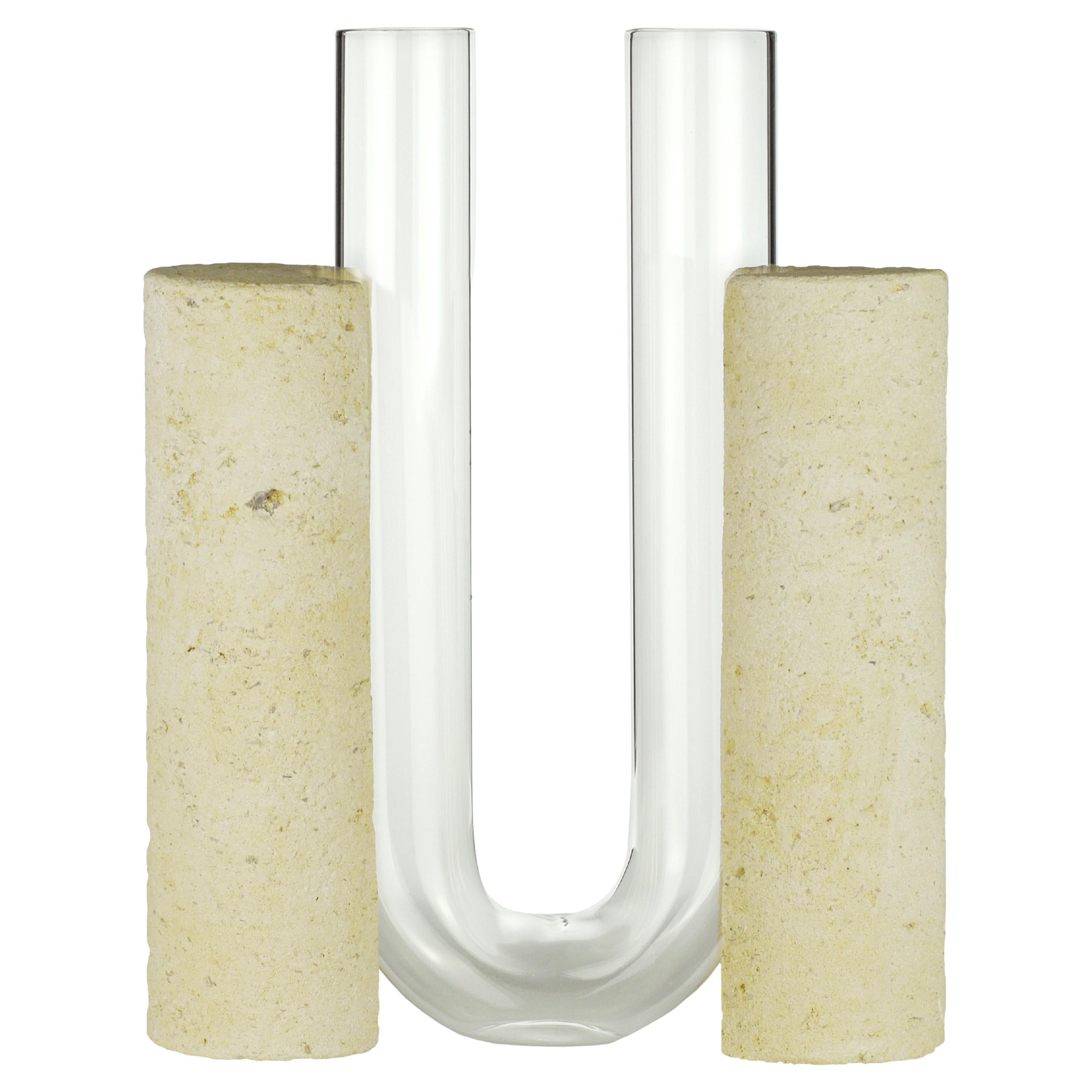 Clear Cochlea Dello Sviluppo Vase by Coki Barbieri For Sale
