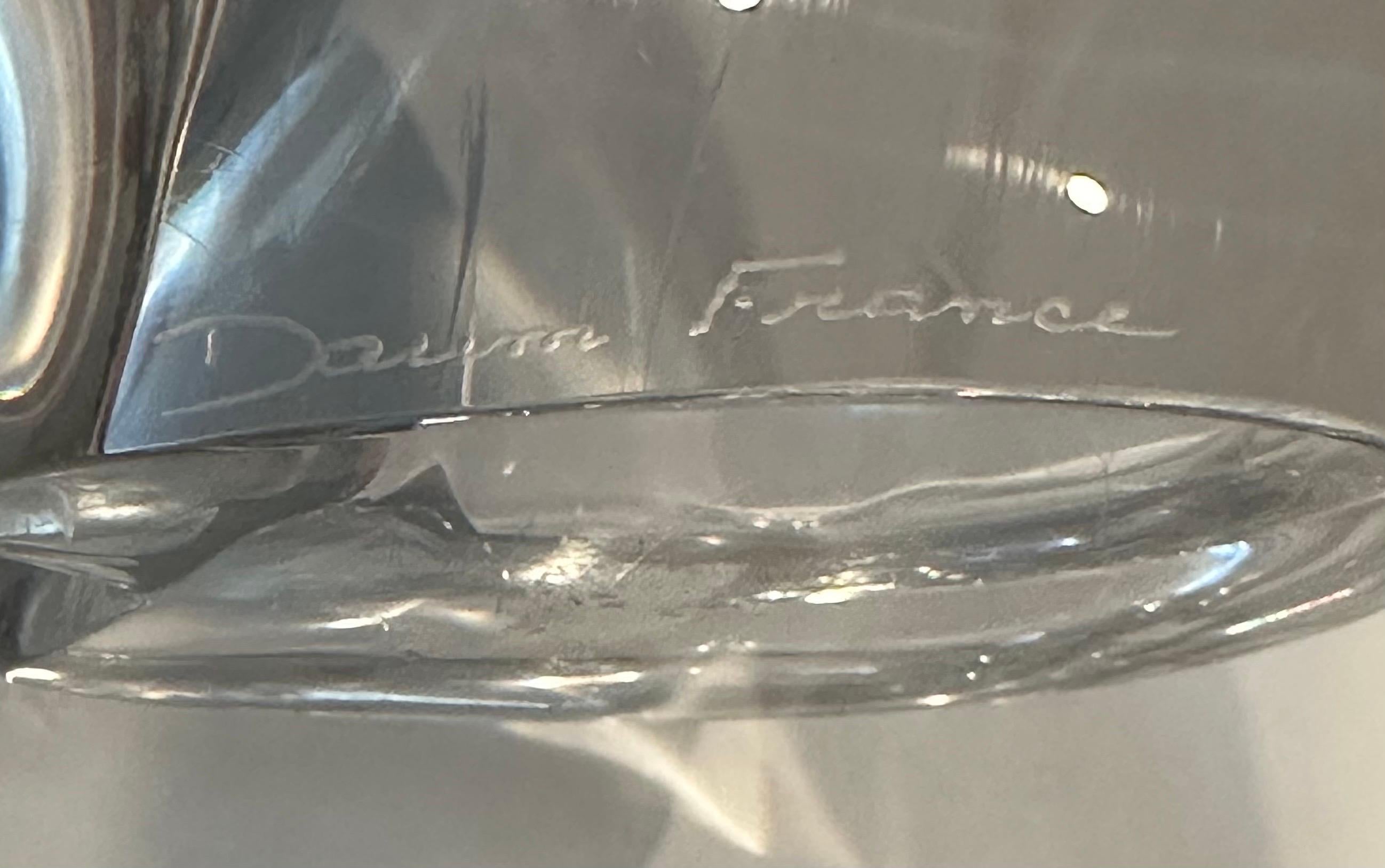 Sculpture en cristal clair en verre d'art, éléphant assis, Daum, France en vente 7
