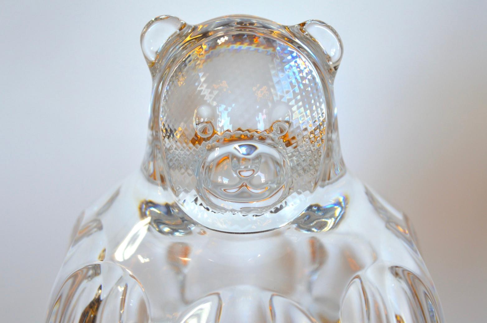 French Clear Crystal Baccarat Zoo Bear with Box Function (Crystal Candy Set Series)