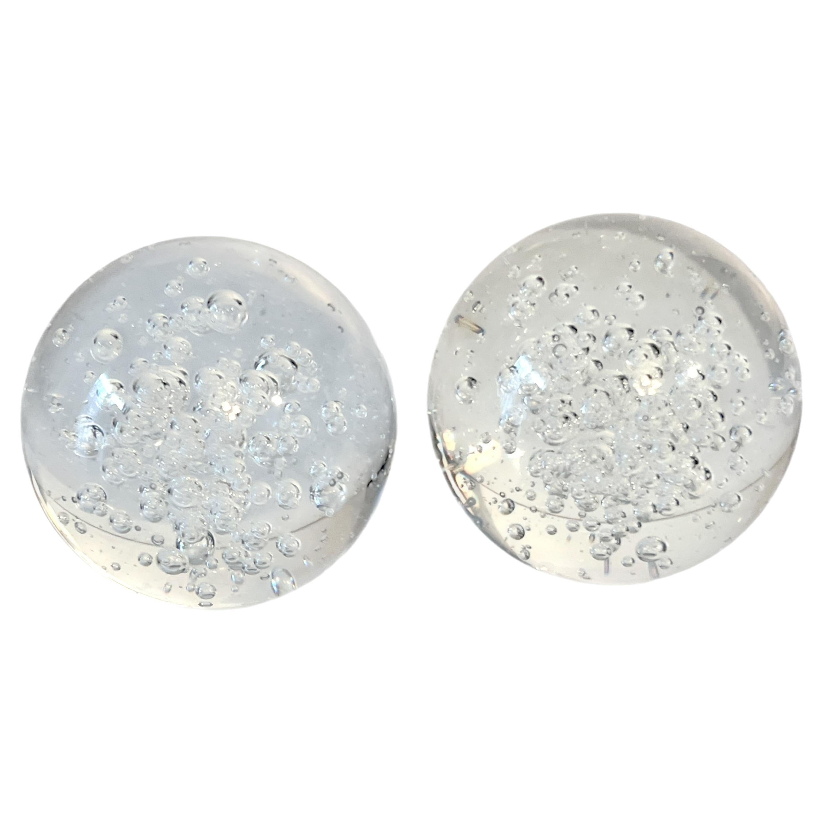 Clear Crystal Ball with Bubbles For Sale