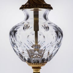 Clear Crystal Chandelier with Bronze Covered 22-Carat Gold
