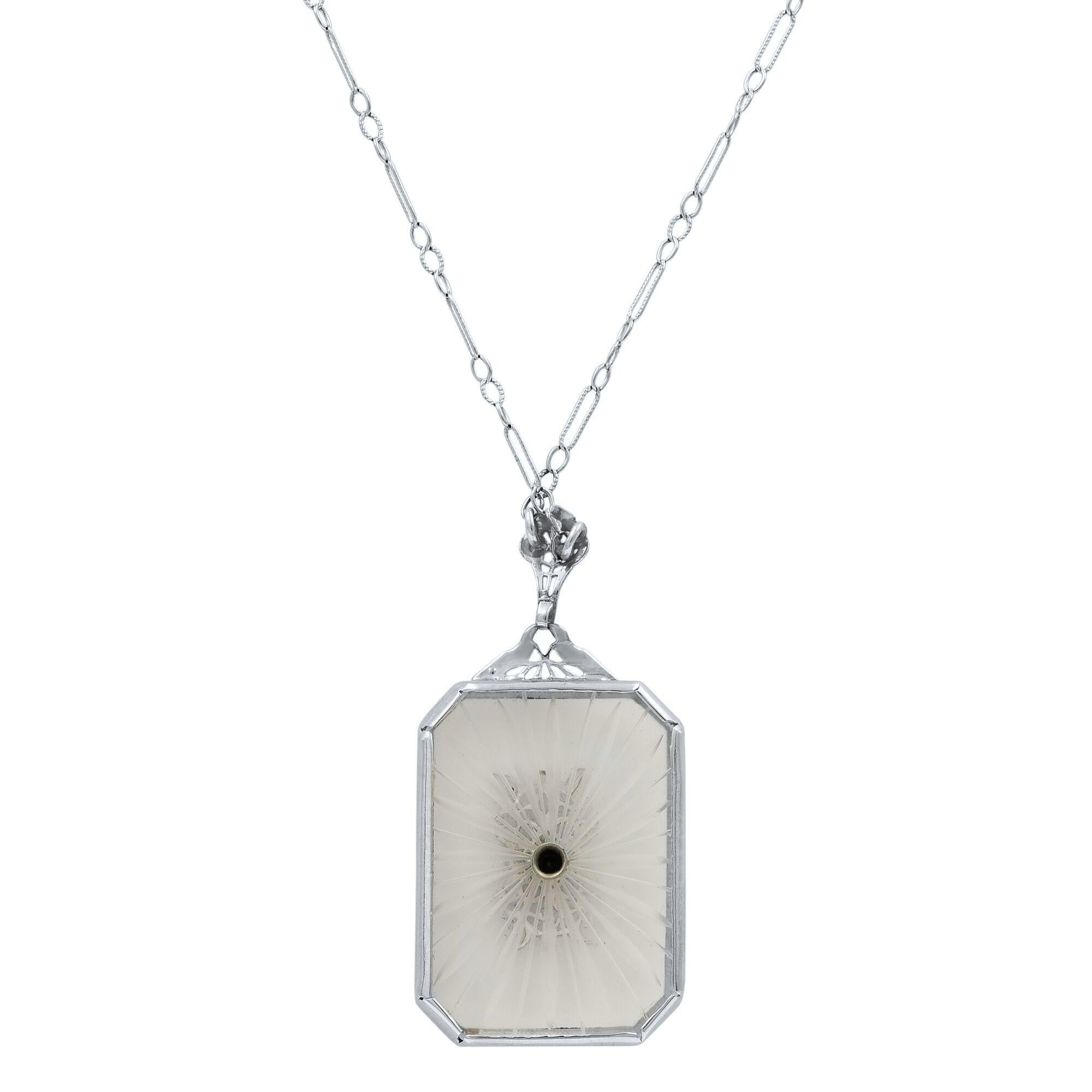 Round Cut Clear Crystal Diamond Bracelet Pendant Necklace Set 14k White Gold For Sale