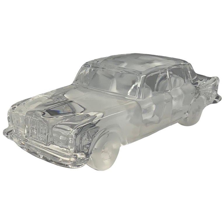 Clear Crystal Glass Car Paperweight at 1stDibs