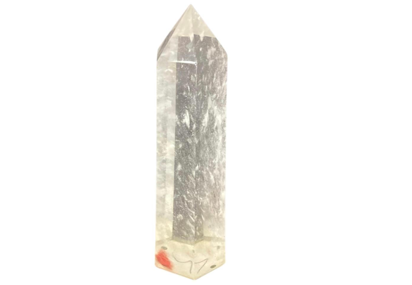 20th Century Clear Crystal Quartz Obelisk For Sale