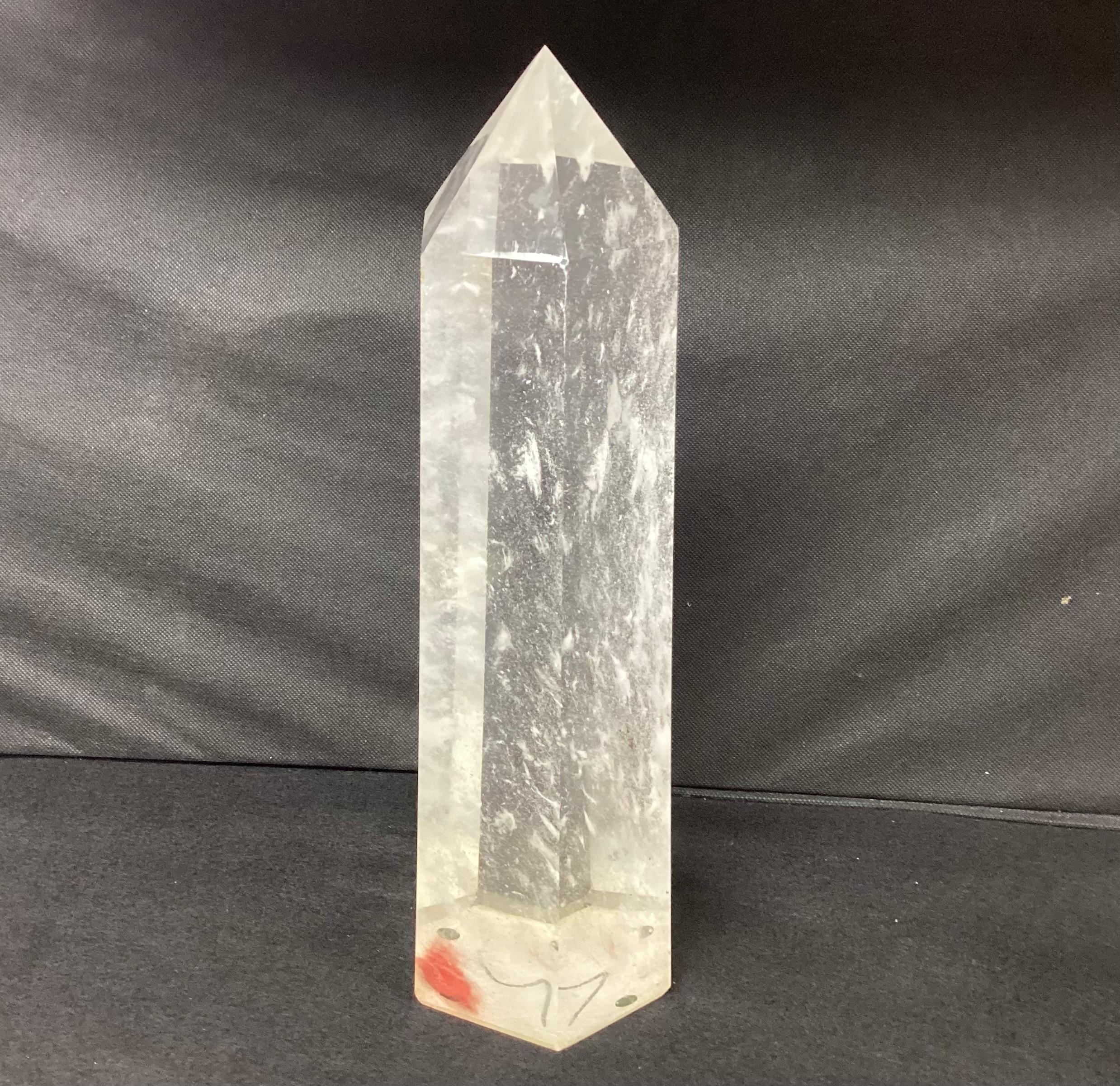 Clear Crystal Quartz Obelisk For Sale 1