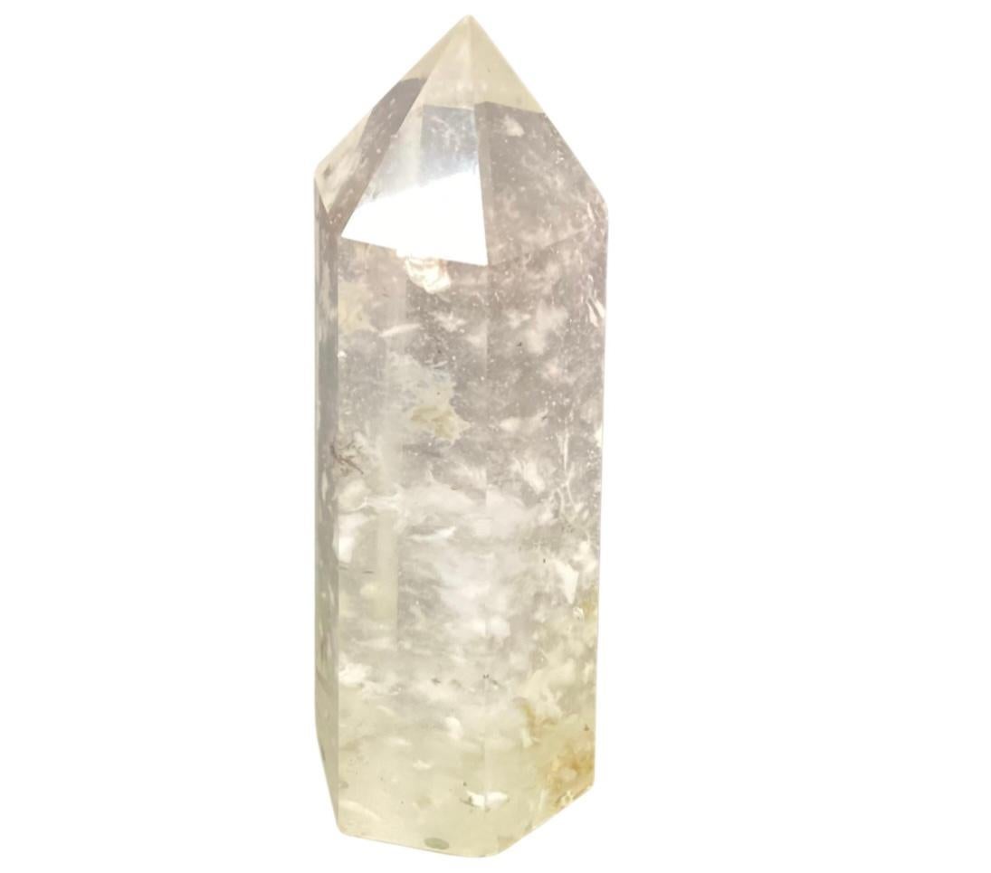 20ième siècle Obélisque en quartz cristal clair Pointe de cristal en vente