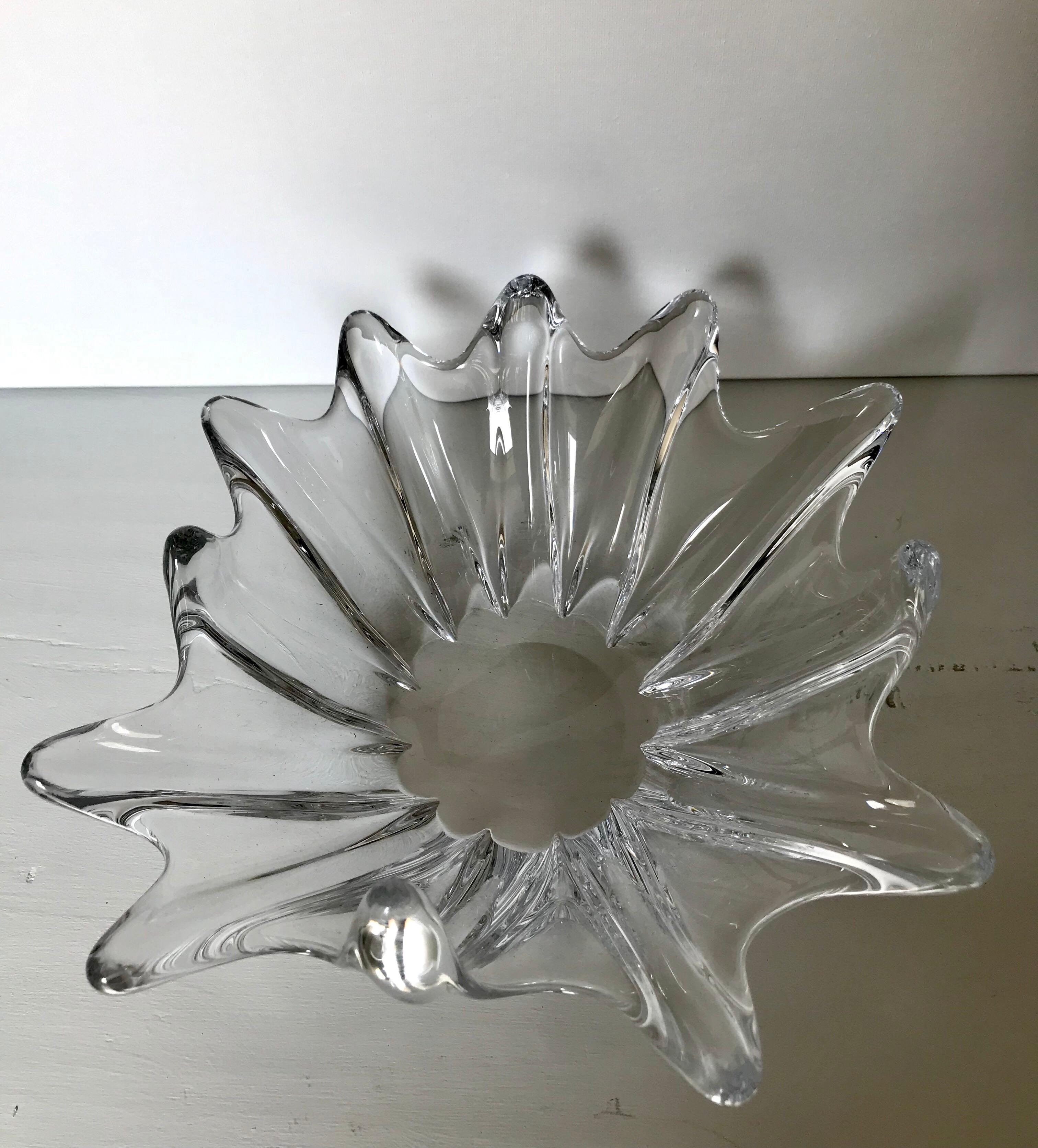 Clear Crystal Sculptural Bowl by Daum For Sale 1