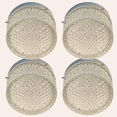 Wandleuchten aus klarem Kristall, Deutschland, 1970