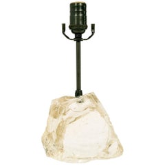 Clear Cullet Glass Gem Lamp