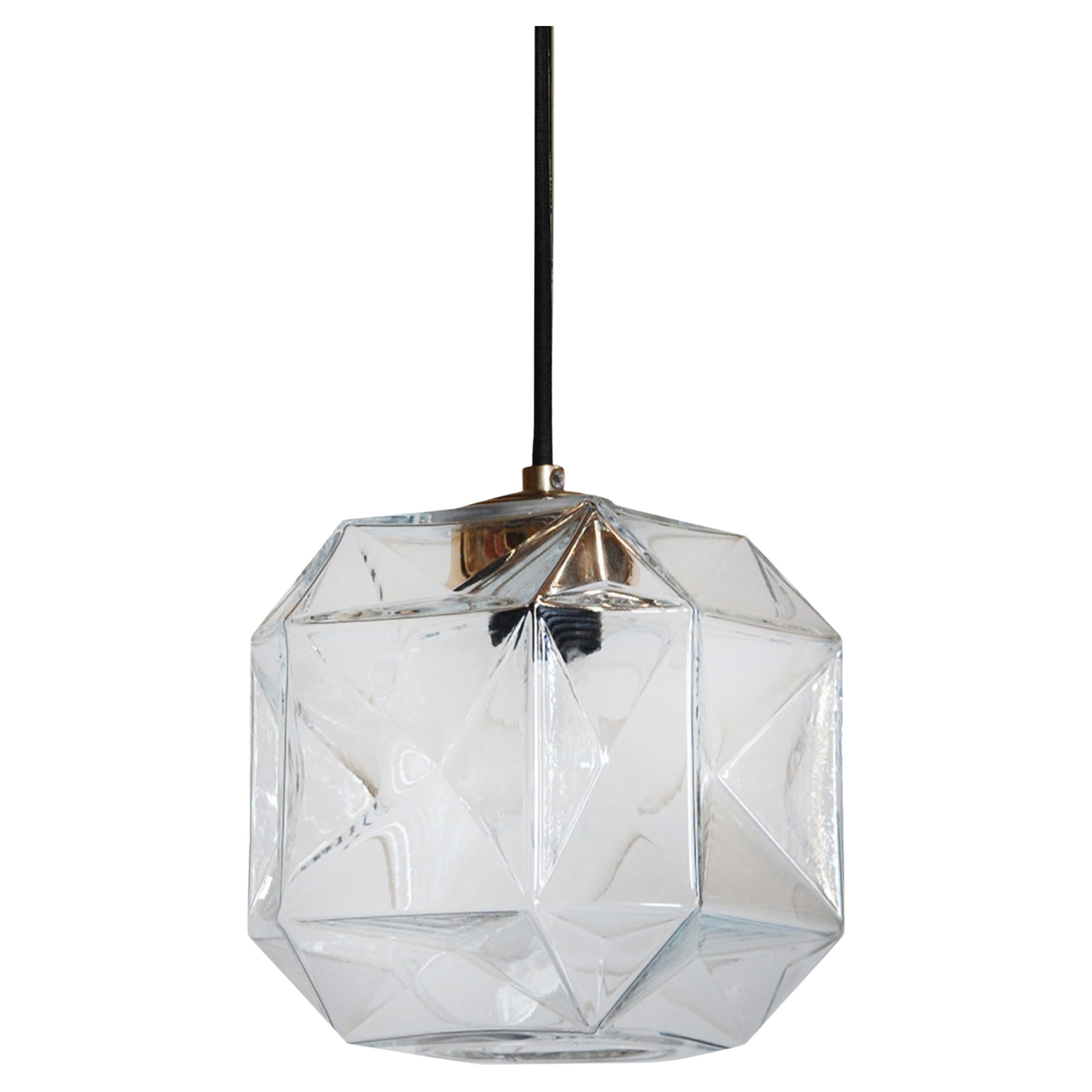 Clear Dinamo Faceted Cube Light  For Sale