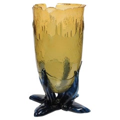 Clear Extracolor XXL Yellow Vase by Gaetano Pesce