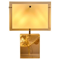 Lampe de bureau Fractal clair avec abat-jour en plexiglas de Marie Claude de Fouquieres