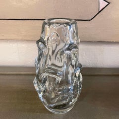 Clear Glass Art Vase by Jan Beranek for Skrdlovice, Czech Republic