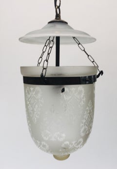 Frosted Clear Glass Bell Jar Hall Lantern