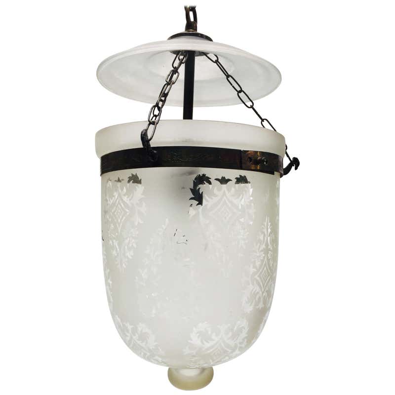 Antique Colonial Bell Jar Verre Lanterne Belge Lampes Pendent Lumière Antique Colonial Bell Jar Verre Lanterne Belge Lampes Pendent Lumière