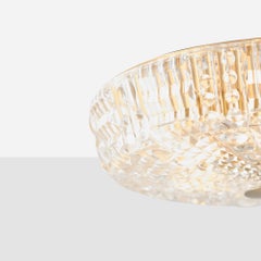 Clear Glass & Brass Ceiling Light by Carl Fagerlund
