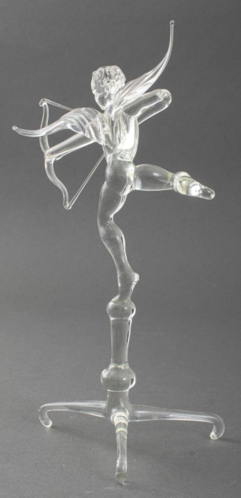 Clear Glass Cupid Figurine 1