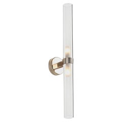 Clear Glass Cylindrical Wall Lamp by Il Paralume Marina