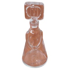Verre clair  Carafe "People" par Erik Höglund, Boda, Suède, années 1950