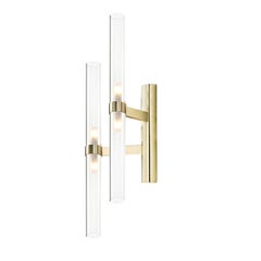 Clear Glass Double Cylindrical Wall Lamp by Il Paralume Marina