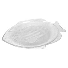 Plat à poisson en verre transparent