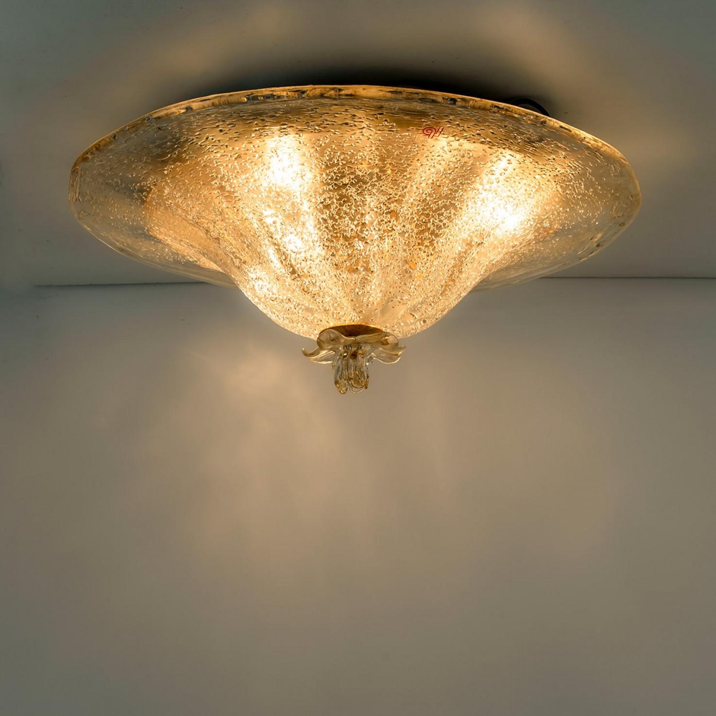 Monture affleurante en verre clair Verre de Murano Barovier&Toso, Italie en vente 4