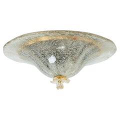 Clear Glass Flush Mount Murano Glass Barovier & Toso, Italy