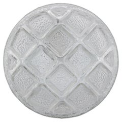 Clear Glass Grid Flush Mount, Germany 1960s