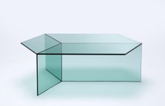 Clear Glass "Isom Oblong" Coffee Table, Sebastian Scherer