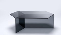 Table basse "Isom Oblong" en verre transparent, Sebastian Scherer