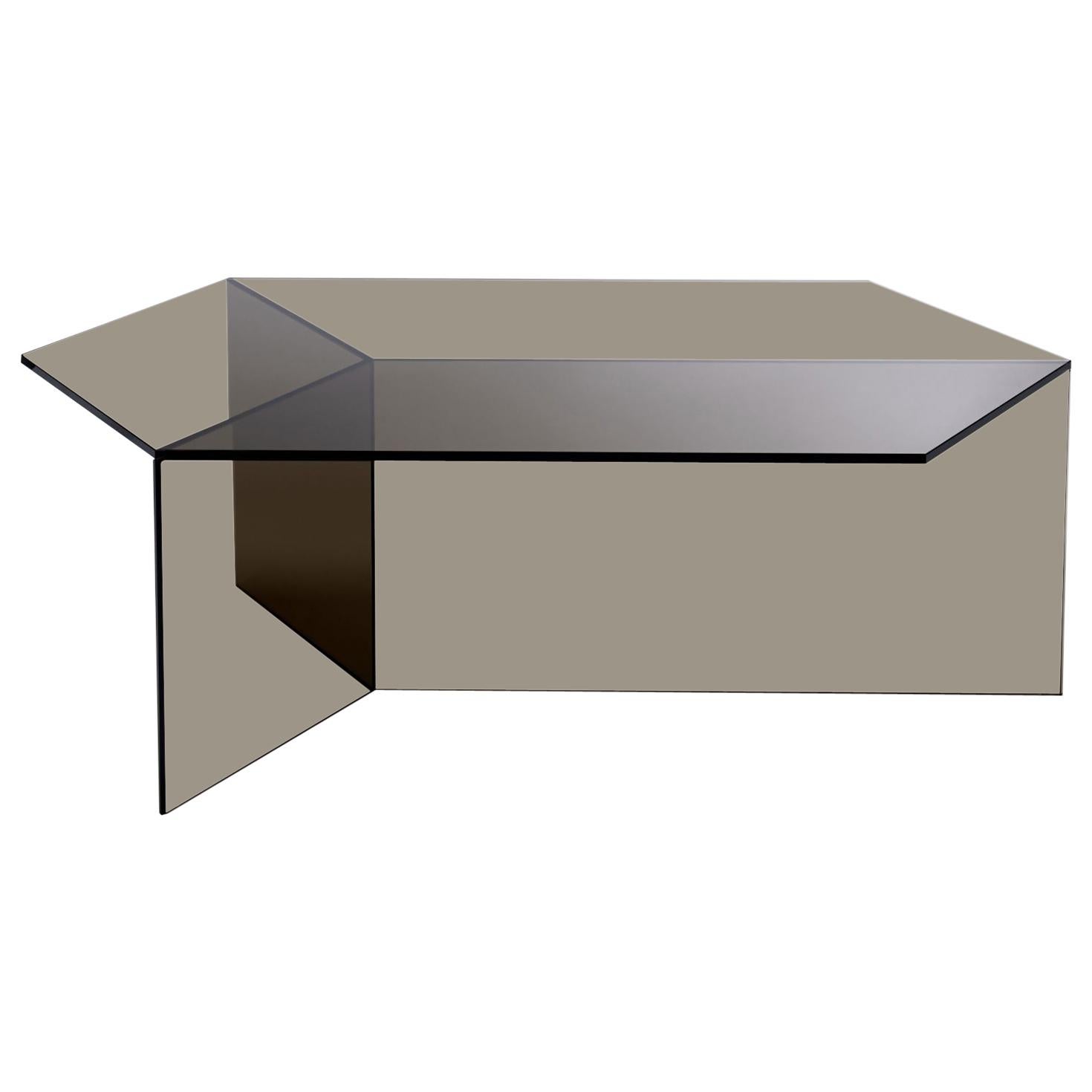 Clear Glass "Isom Oblong" Coffee Table - Sebastian Scherer