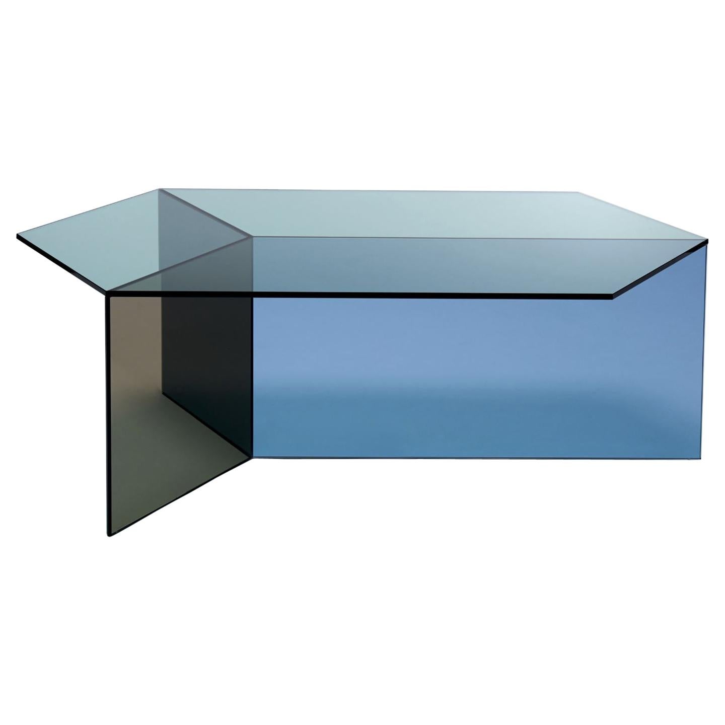 Table basse "Isom Oblong" en verre transparent, Sebastian Scherer