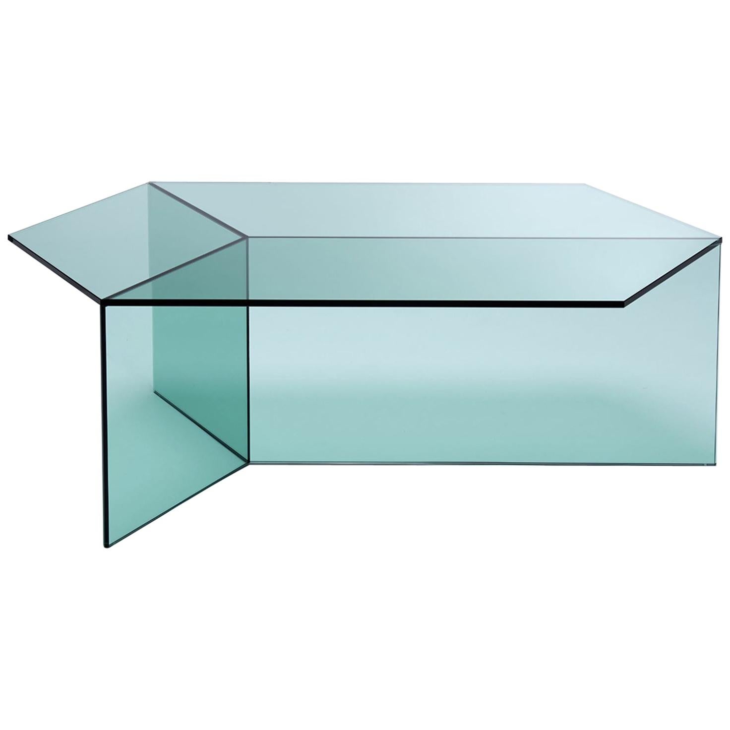 Clear Glass "Isom Oblong" Coffee Table, Sebastian Scherer