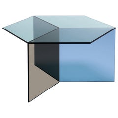 Clear Glass "Isom Square" Coffee Table, Sebastian Scherer