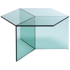 Clear Glass "Isom Square" Coffee Table, Sebastian Scherer