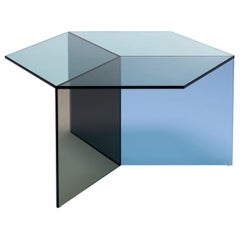 Clear Glass "Isom Square" Coffee Table, Sebastian Scherer