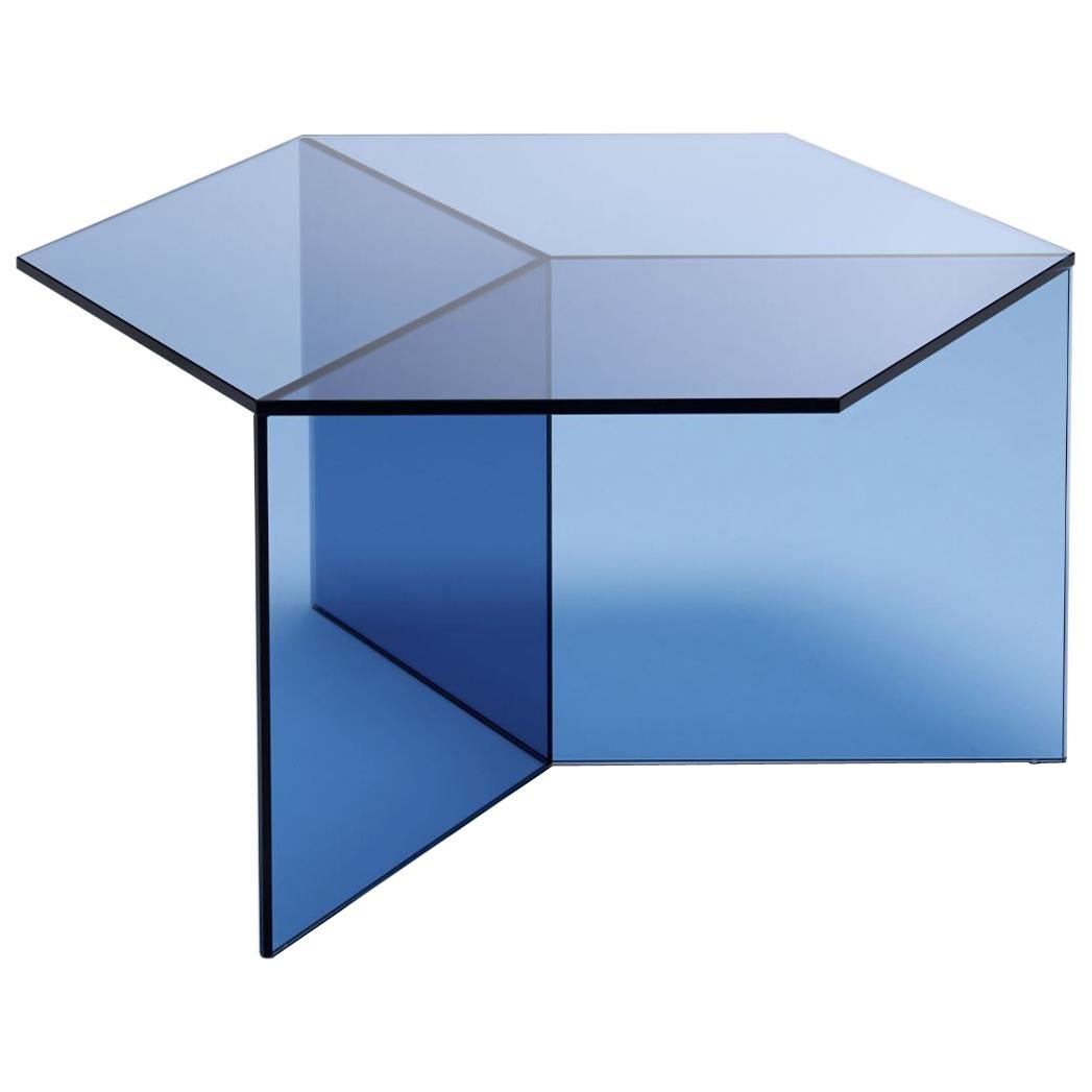 Couchtisch „Isom Square“ aus klarem Glas, Sebastian Scherer
