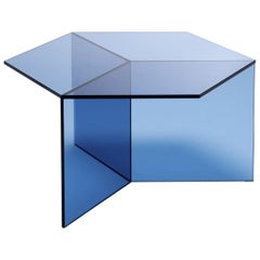 Couchtisch „Isom Square“ aus klarem Glas, Sebastian Scherer