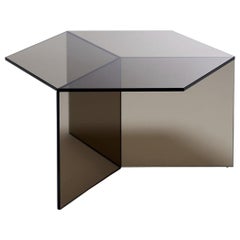 Table basse "Isom Square" en verre transparent, Sebastian Scherer