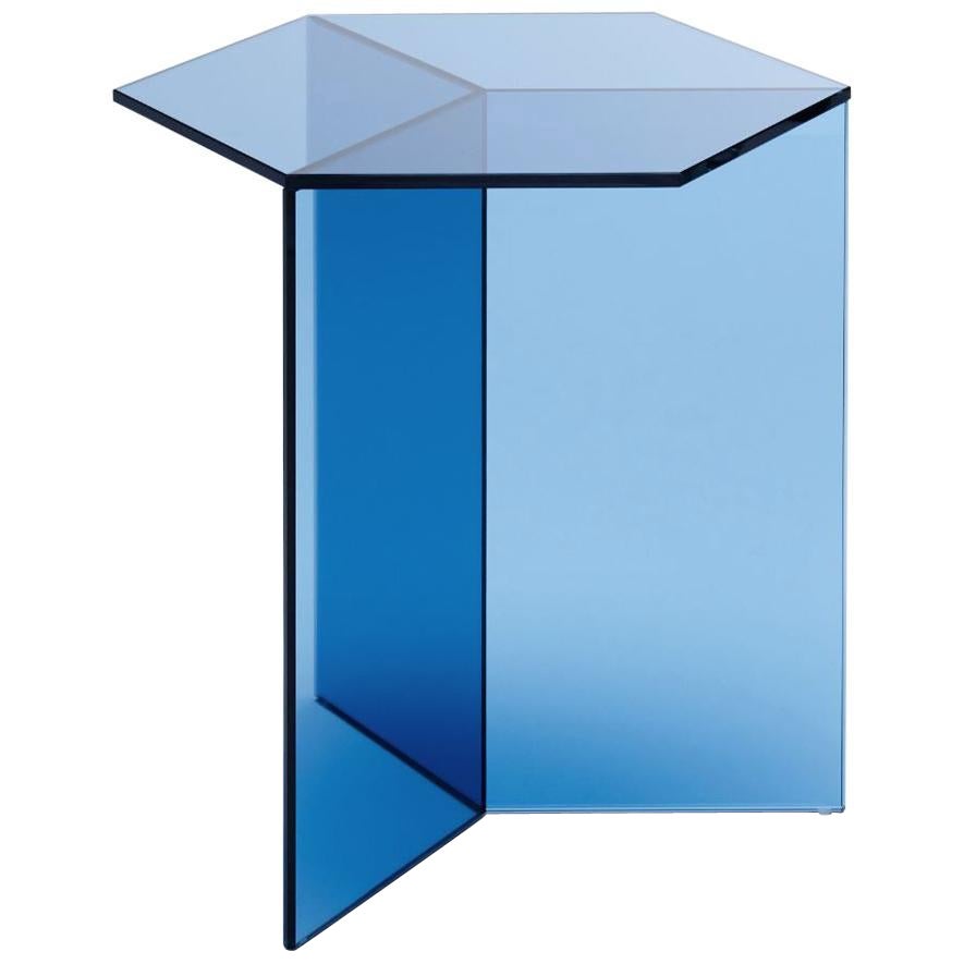 Couchtisch „Isom Tall“ aus klarem Glas, Sebastian Scherer