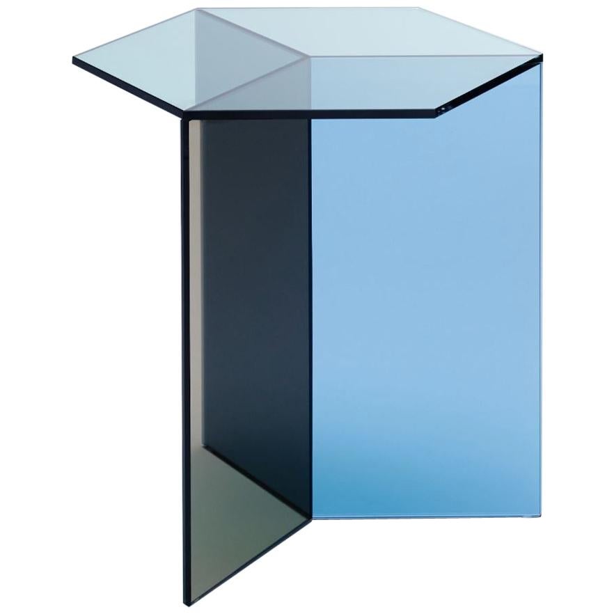 Couchtisch „Isom Tall“ aus klarem Glas, Sebastian Scherer