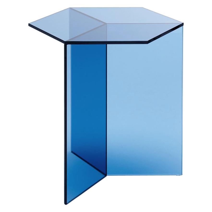 Couchtisch „Isom Tall“ aus klarem Glas, Sebastian Scherer