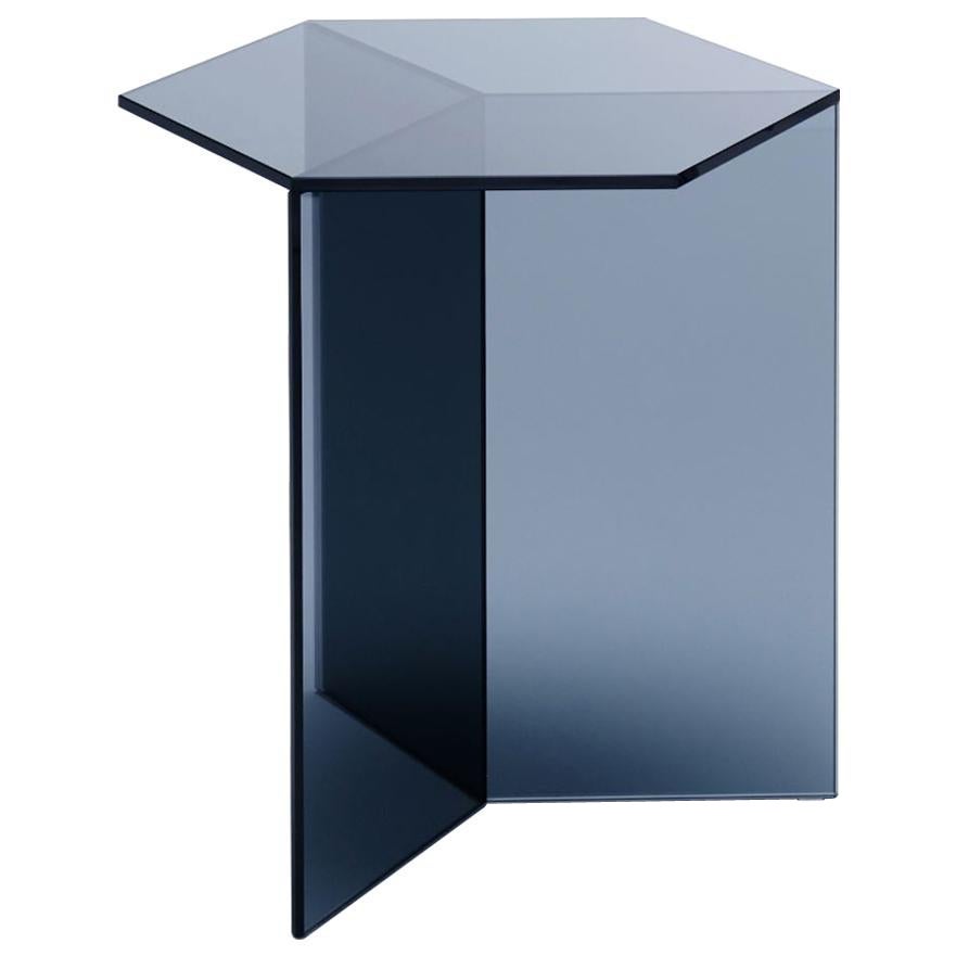 Couchtisch „Isom Tall“ aus klarem Glas, Sebastian Scherer